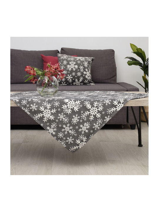 Dimeco Chenille Christmas Tablecloth Fabric Gray L180xW135cm 1pcs