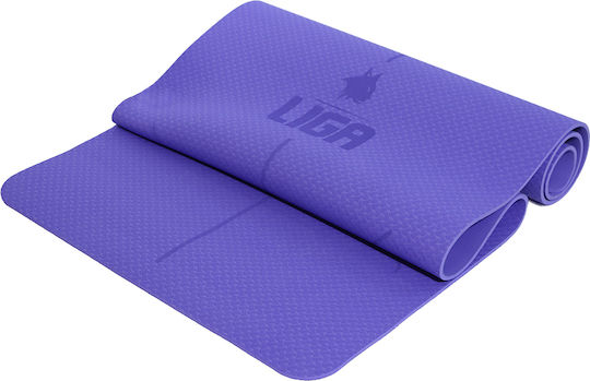 Liga Sport Original Fitnessmatte Yoga Blau (185x68x0.6cm)