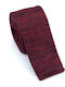 Legend Accessories Men's Tie Knitted Printed Burgundy