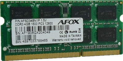 Afox 4GB DDR3 RAM with 1333 Speed for Laptop