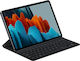 Samsung Cover Slim Flip Cover Piele artificială cu Tastatură Greacă Negru (Galaxy Tab S7) EF-DT630UBEGEU