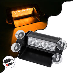 GloboStar Μπάρα Σήμανσης Αυτοκινήτου LED 10 - 30V Αδιάβροχη 14.8cm με Πορτοκαλί Φωτισμό GloboStar Μπάρα Σήμανσης Αυτοκινήτου LED 10 - 30V Αδιάβροχη 14.8cm με Πορτοκαλί Φωτισμό
