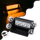 GloboStar Car LED 10 - 30V Waterproof 14.8cm Warning Bar with Orange Lighting
