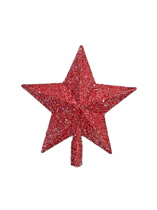Spitze Stern Kunststoff mit Glitzer