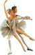 Ballett-Paar Ornament silbernes Outfit 12cm