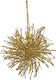 Hanging Snowflake Ornament Plastic Gold with Glitter
