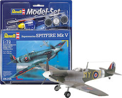Revell Φιγούρα Μοντελισμού Αεροπλάνο Complete Plane Spitfire Mk V 67 Κομματιών σε Κλίμακα 1:72 με Κόλλα και Χρώματα 15.6x17.2εκ.