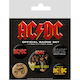 Pyramid International AC/DC Σετ Κονκάρδες 5τμχ