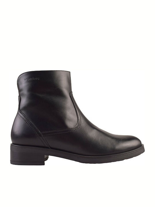 Leather Women's Ankle Boots Black