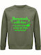 Sweatshirt Unisex, Organic " Homemade with Love ", Khaki