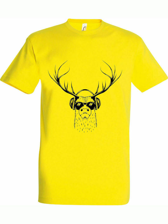 Tricou unisex " Animal Deejay ", Lemon