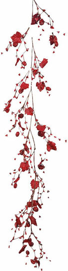 JK Home Decoration Weihnachtliche Girlande Plastik Rot 1Stück