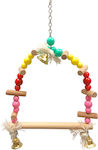 Parrot swing with beads 19×15cm