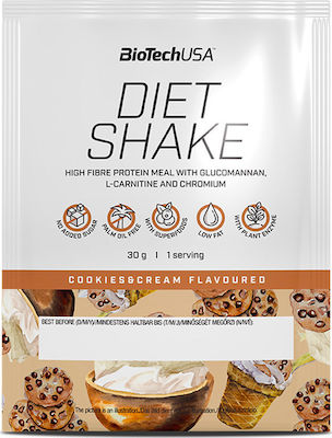 Biotech USA Diet Shake Molkenprotein mit Geschmack Kekse und Sahne 30gr