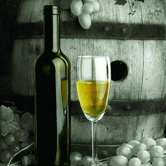Marhome White Wine on Canvas 40x40 cm Marhome White Wine on Canvas 40x40 cm