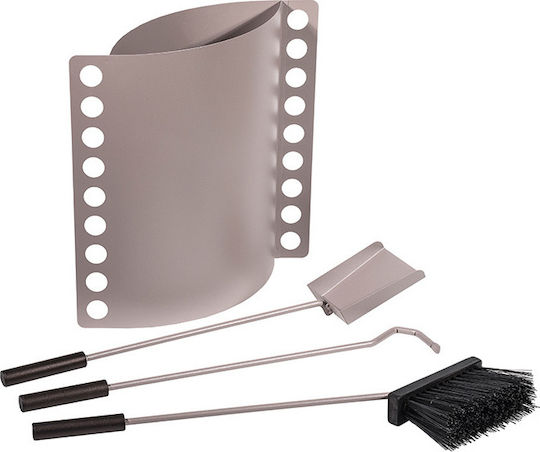 Viometal LTD Orlando 500 Set de unelte pentru șemineu cu găleată Argintiu