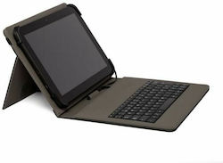 Nilox Flip Cover Synthetic Leather with Keyboard English US Black (Universal 10.5")