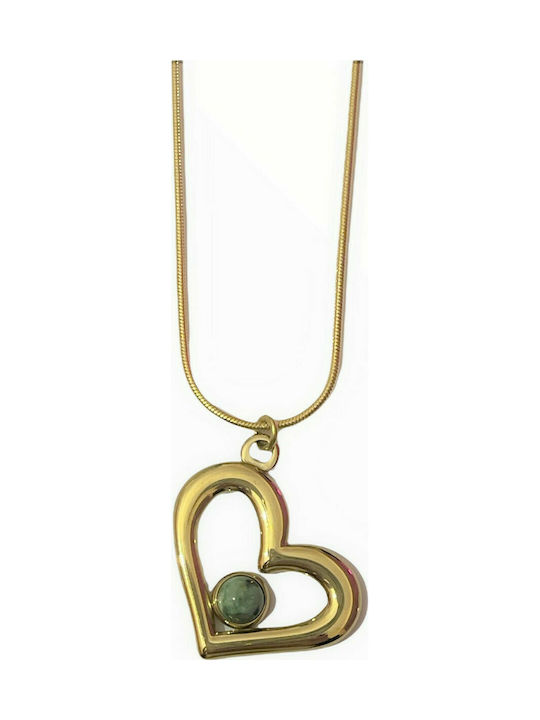 Heart Pendant Made of Stainless Steel Gold Plated