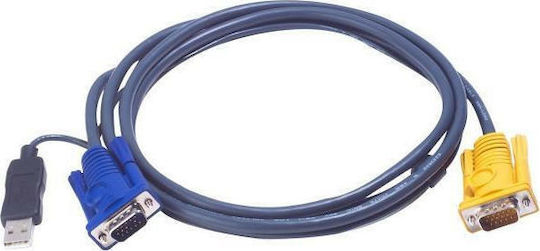 Aten VGA TO SPHD Intelligent KVM Cable 2L-5202UP 1.8m