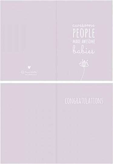 Proud Mama Greeting Card for Newborn Lilac