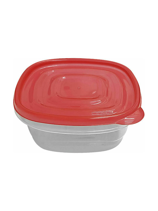 HOMie Lunch Box Plastic Red 1900ml 101966 1pcs