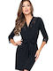 Donna Winter Women's Robe Black Miriam 160014