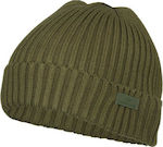 4F Beanie Ανδρικός Σκούφος με Rib Πλέξη σε Χακί...