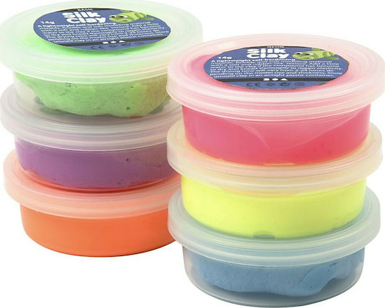 Creativ Company Silk Clay Neon Πηλός Πολύχρωμος 84gr