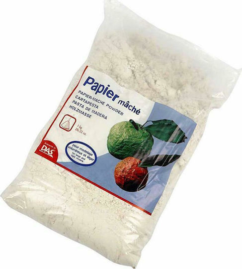 DAS Πολτός Ξύλου Das Μάσκα Χειροτεχνίας 1kg σε Λευκό Χρώμα