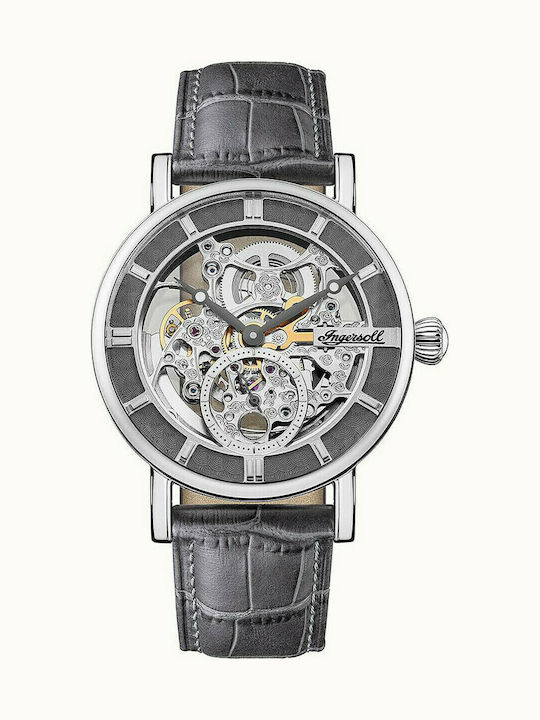 Ingersoll The Herald Men's Watch 40mm Automatic with Black Leather Strap