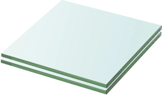 Transparent Wall Shelves 2 Pieces 20x15x0.8cm