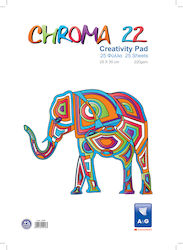 A&G Paper Χαρτόνι Chroma 22 No3 σε Μπλοκ 25 Φύλλων 25x35εκ.