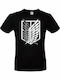 T-shirt Studio Attack on Titan Scouting Legion T-shirt σε Μαύρο χρώμα