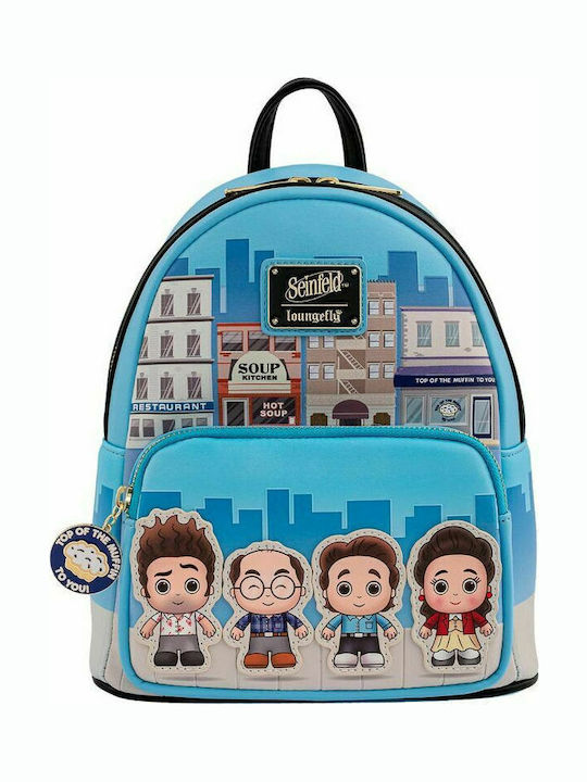 Loungefly Seinfeld Chibi City Backpack Παιδική Τσάντα Πλάτης Τιρκουάζ 25εκ. Seinfeld Chibi City Mini