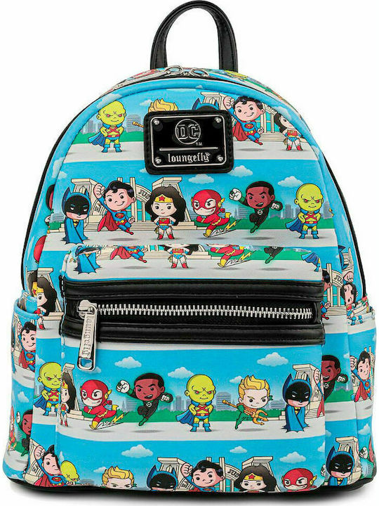 Loungefly Dc Comics Superheroes Kinder Rucksack Rucksack Türkis 11cmx25cmcm DC Comics Superhelden