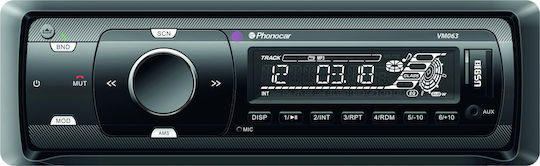 Phonocar Ραδιόφωνο Αυτοκινήτου 1 DIN (Bluetooth/USB)