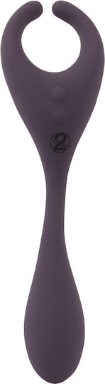 Couples Choice Double Vibrator with Remote Control Remote Controlled Couple's Vibrator 18.5cm Purple