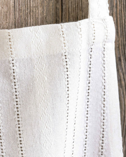 Rythmos Savoca Cotton Checkered Tablecloth Εκρού 80x80cm