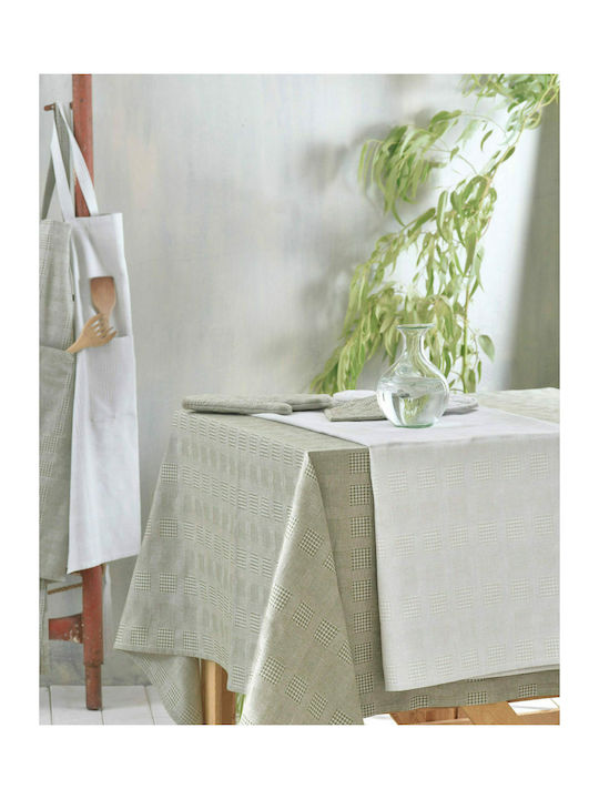 Rythmos Lozano Cotton Tablecloth Χακί 140x180cm