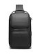 Bange Sling Bag with Zipper, Internal Compartments & Adjustable Strap Black 21x5x35cm