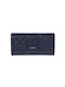 Lavor Large Leather Women's Wallet with RFID Navy Blue