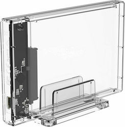 Orico Case for Hard Drive 2.5" SATA III with Connection Type-C Transparent