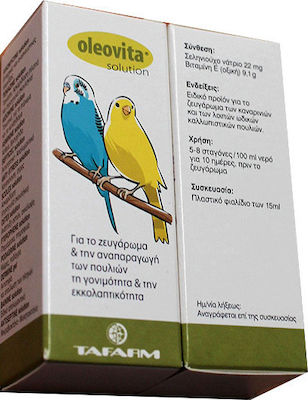 Tafarm Oleovita Nahrungsergänzungsmittel für Vögel 15ml 15ml 9.1gr 2.2.00.020