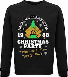 Sweatshirt Unisex, Organic " Nakatomi Plaza Christmas Party, Die Hard ", Black