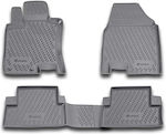 Novline Set of Front and Rear Mats Tray Type 4pcs from Rubber for Nissan Qashqai Black