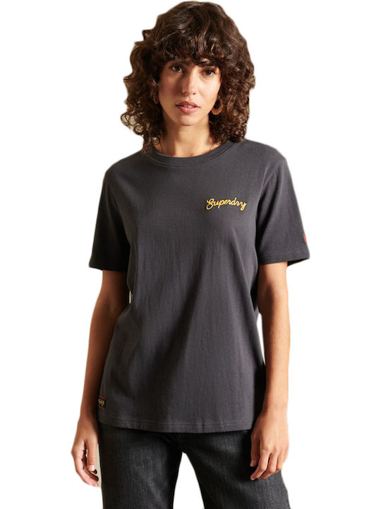 Superdry Feminin Tricou Washed Black