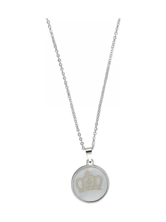 Necklace with design Tiara from Gold Plated Steel