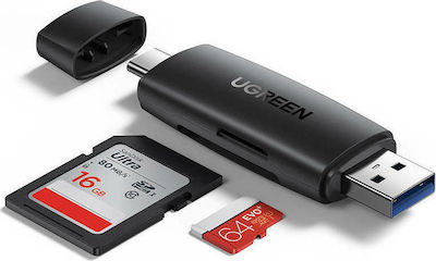 Ugreen CM304 Card Reader USB 2.0 Type-C για SD/microSD