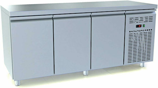 Dominox Gewerbliche Kühltheke mit 3 Türen L206.5 x B70 x H86cm.