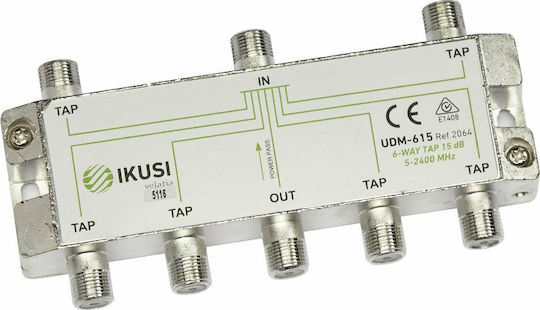 Ikusi 6-way Tap 15dB 5-2400MHz Splitter / Abzweigung Satelliten IKU-2064